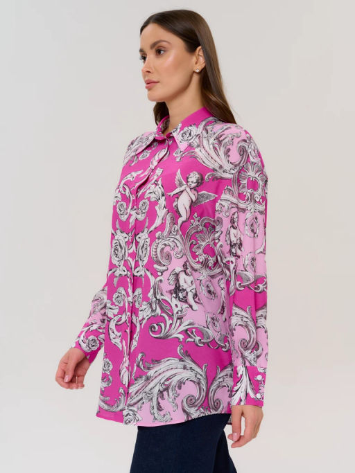 Рубашка женская 12421-33013 multicolor-pink - Eleganzza фото 3