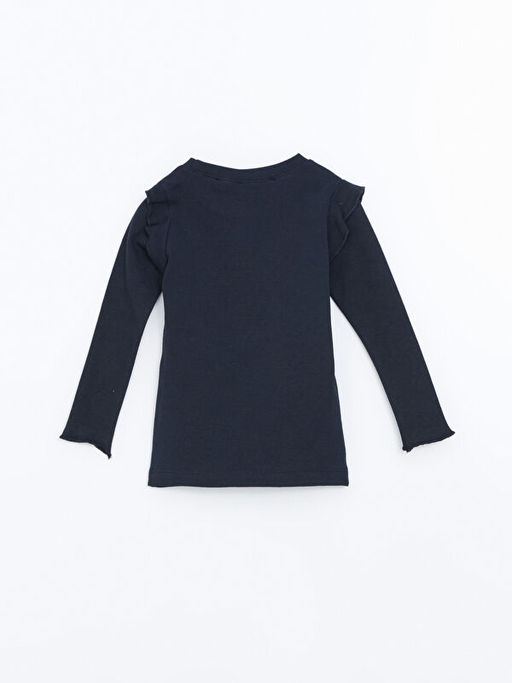 Bisiklet Yaka Nak??l? K?z ?ocuk Ti??rt - Waikiki фото 3