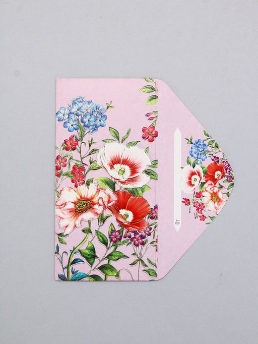 Цена за 10 шт. Конверт для денег Цветы, маки, 16,5 х 8 см