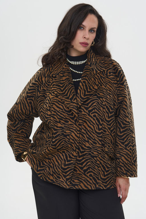 Пальто Флирт бежево-черный - Intikoma фото 3