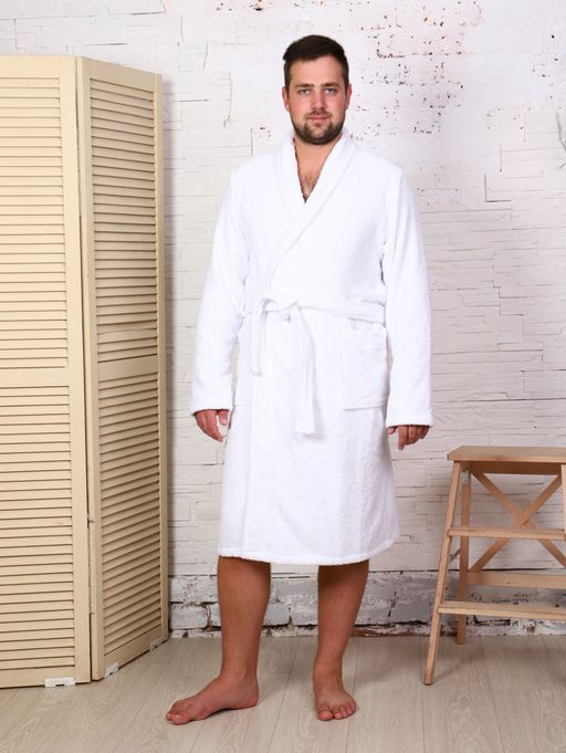 ХАЛАТ ОТЕЛЬНЫЙ ШАЛЬ МШ-БЕЛ-001 - Ашматекс фото 2