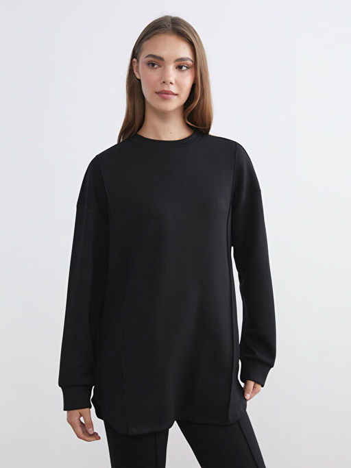 Bisiklet Yaka Kad?n Sweatshirt Tunik