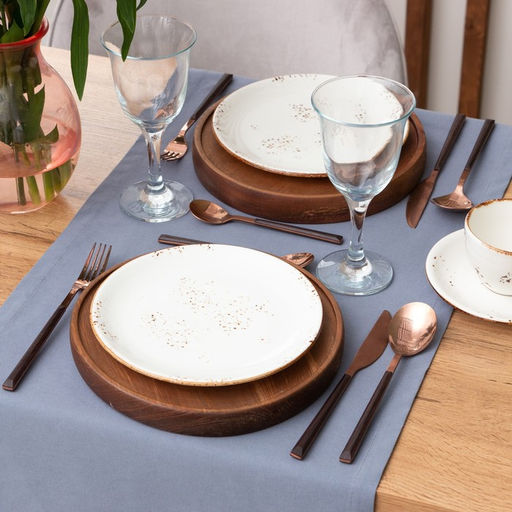 Дорожка на стол «Этель» Kitchen 40×150±5 см, 100% хлопок, саржа 220 г/м², синяя