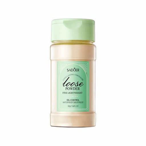 SADOER Матирующая рассыпчатая пудра для лица водостойкая Oil Control Waterproof Powder тон 02, 30 г  фото 5