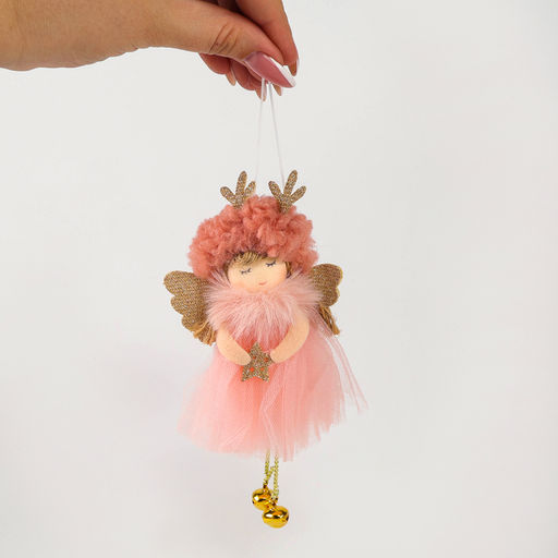 Цена за 9 шт. Ёлочное украшение кукла Фея, в шапке - Milo toys фото 5