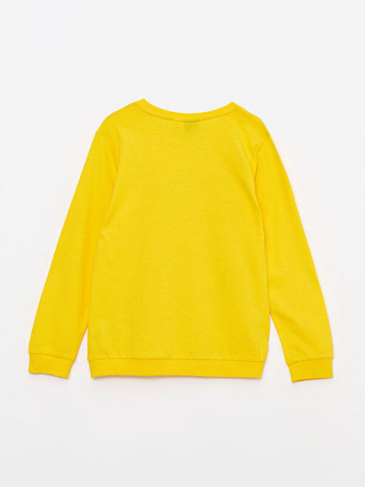 Bisiklet Yaka Looney Tunes Bask?l? Uzun Kollu Erkek ?ocuk Ti??rt - Waikiki фото 2