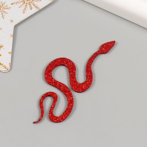 Декоративный элемент для творчества из фоамирана «Красная змея», набор 6 шт., 7 см