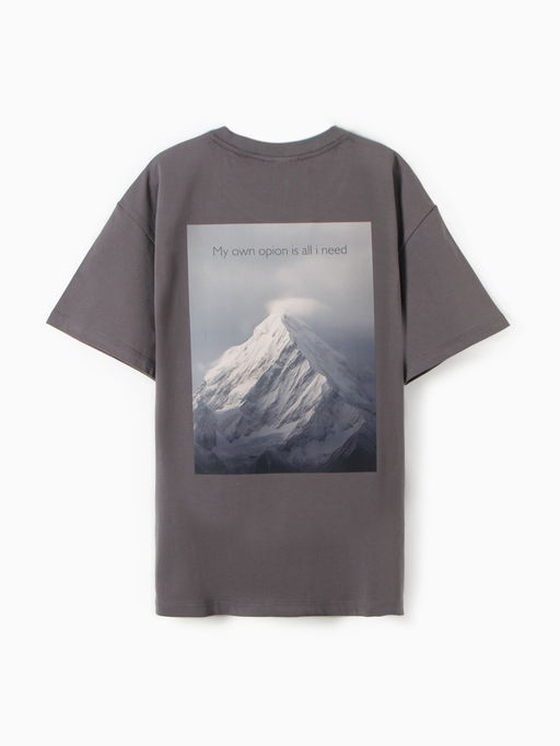 Футболка мужская MINAKU: Own opion, серая, р-р 46-48