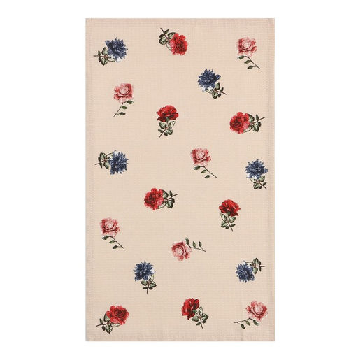 Набор полотенец Доляна Луговые цветы 28?46 см - 4 шт., 100% хлопок, вафля 160 г/м?