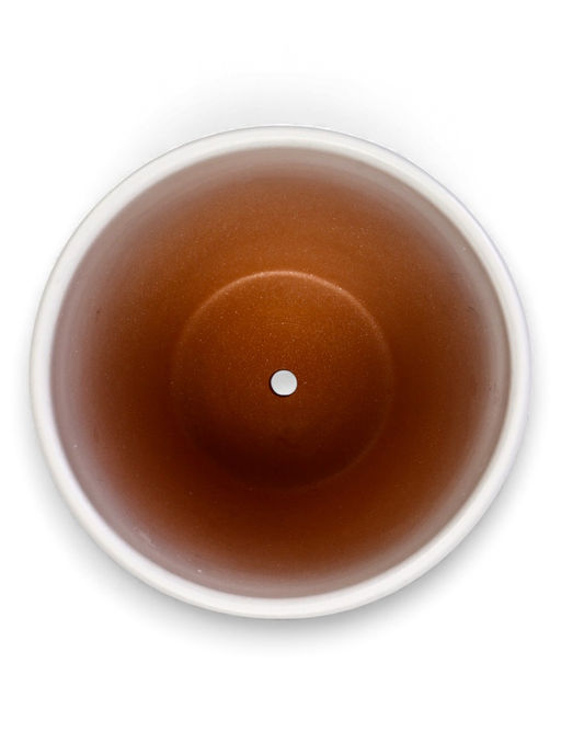 Горшок цветочный с поддоном 1,4 л, d15/h13 см белый керамика, "Голландия" (М)