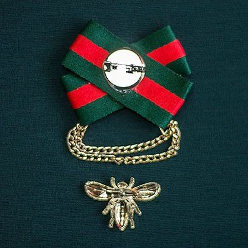 Брошь Бант с желтой пчелкой+цепочка - Took a look фото 2