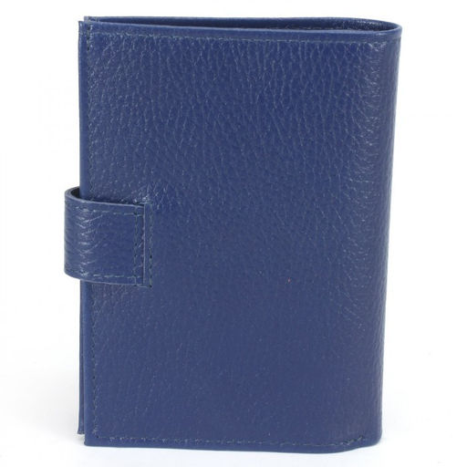 Обложка для авто+паспорт-Croco-ВП-1022 с хляст, двойн стенка, натуральная кожа васильковый флотер (105) 227361  фото 2