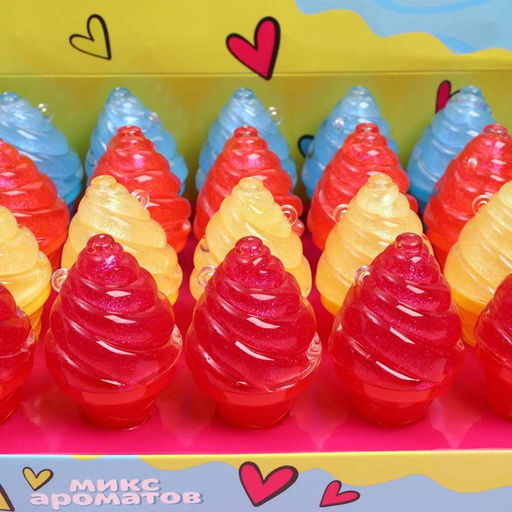 Цена за 24 шт. Блеск для губ детский Мороженое, МИКС ароматов - Выбражулька фото 3