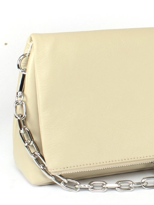 Сумка женская натуральная кожа GU 2033-0019, 1отд+карм/перег, плечевой ремень, бежевый SALE 259852 - Adelia фото 4