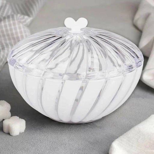 Цена за 2 шт. Сахарница "Грация" 0,8л (с крышкой)(белый) М6351