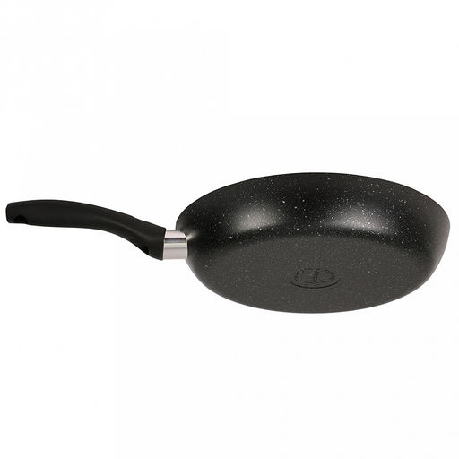 Сковорода с антипригарным мраморным покрытием, д30см, h5см, ручка из термостойкого пластика, темный мрамор (Россия) - Домашняя мода фото 2