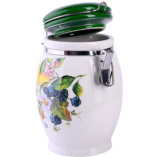 60146 Банка для сыпучих 900 мл Лесные ягоды с лимонами дол/жел LR (х24) - Mayer&boch фото 3