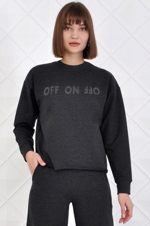 Арт. 2342 Костюм с брюками женский 42-50 (5 шт) Цвет:верх- антрацит, низ- антрацит - Калинка фото 13