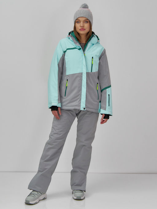 Горнолыжная куртка женская зимняя голубого цвета 7092Gl - Chunmai фото 9