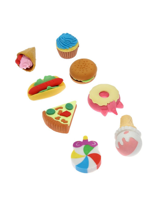Набор фигурных ластиков «Вкусняшки», 8 штук, МИКС