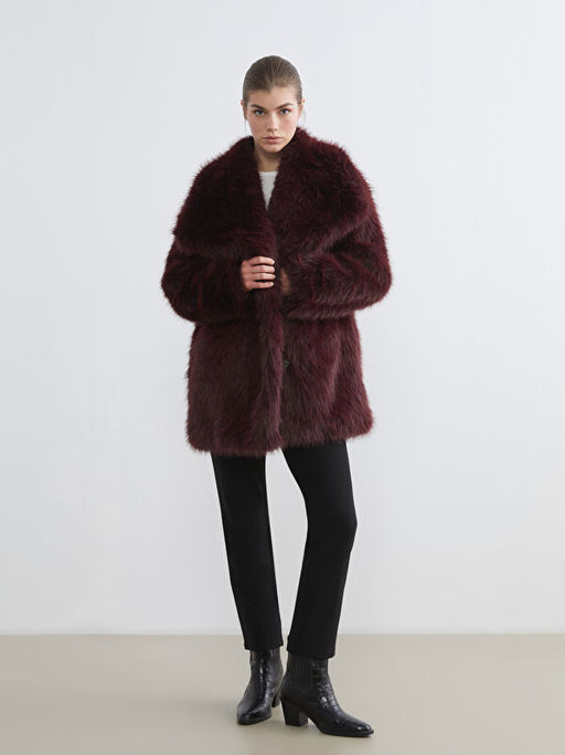 Ceket Yaka Oversize Kad?n K?rk Mont