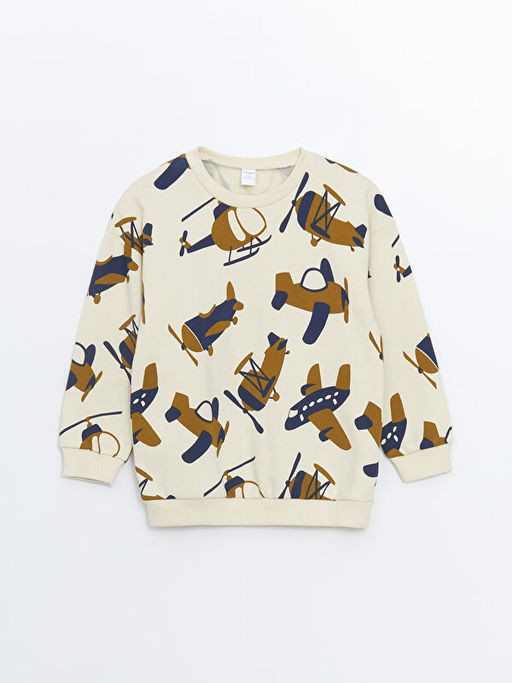 Bisiklet Yaka Uzun Kollu Erkek Bebek Sweatshirt ve E?ofman Alt 2li Tak?m