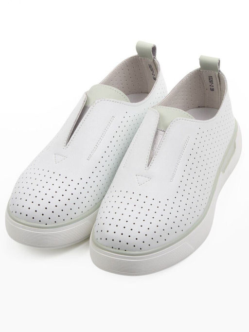 06-YE297-1 WHITE/OLIVE Туфли летние женские (натуральная кожа)