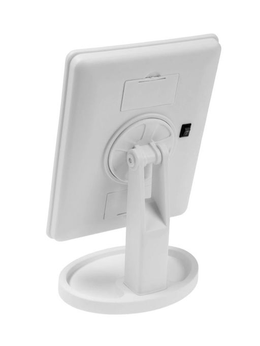 Зеркало KZ-06, подсветка, 26.5 х 16 х 12 см, 16 диодов, сенсорная кнопка, белое