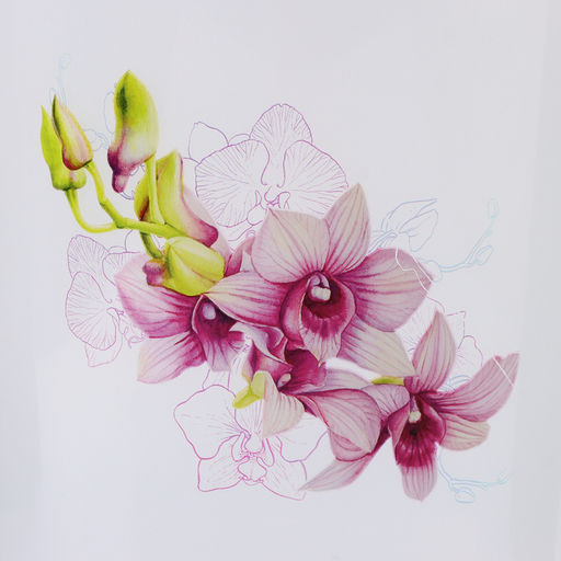 Горшок для орхидей с поддоном, 3.5 л, пластиковый, прозрачный