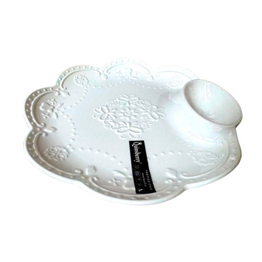 Блюдо сервировочное 25.5х25см с соусницей 9083