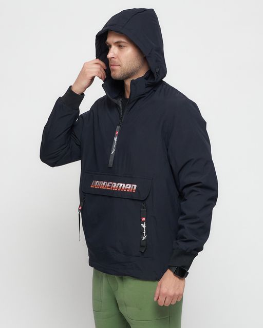 Куртка-анорак спортивная мужская темно-синего цвета 88620TS - Wonderrman фото 14