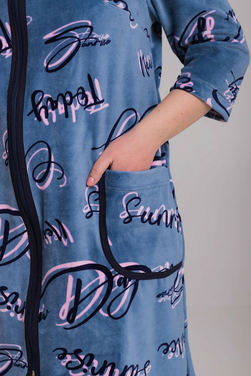 Халат М325337ср синий/розовый - Елена фото 6