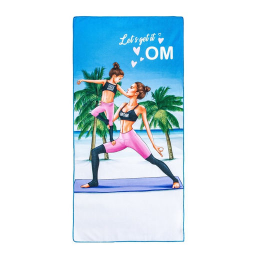 Полотенце пляжное в сумке Этель Yoga mom 70х140 см, микрофибра  фото 2