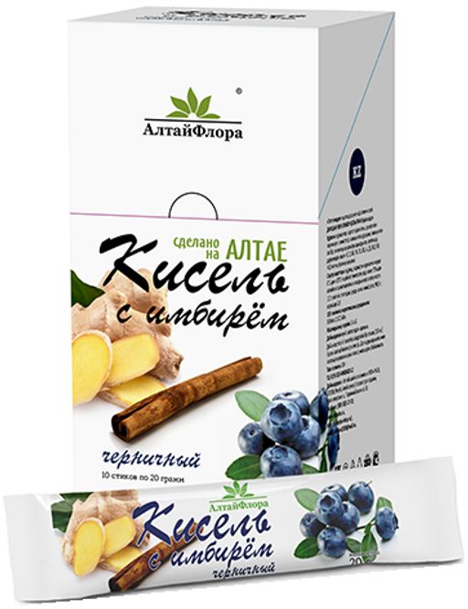 Кисель имбирный Черничный с корицей и имбирем