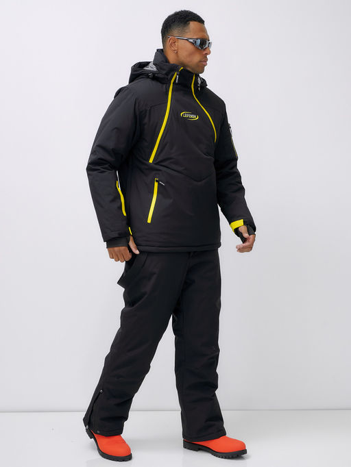 Горнолыжный костюм анорак мужской зимний черного цвета 389Ch - Leifensh фото 9