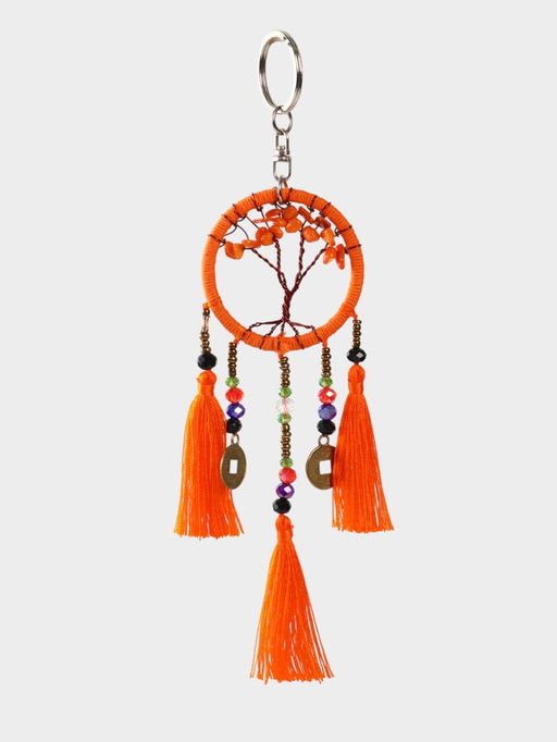 Брелок ловец снов «Древо», 19 см, оранжевый