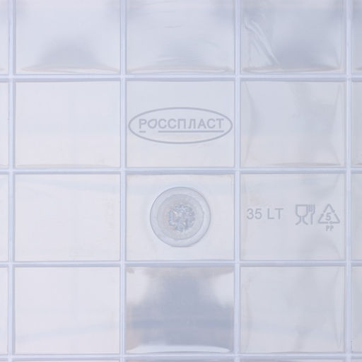 Контейнер для хранения с крышкой, 35 л, 50×31×28 см, на колёсах, прозрачный, ручки МИКС