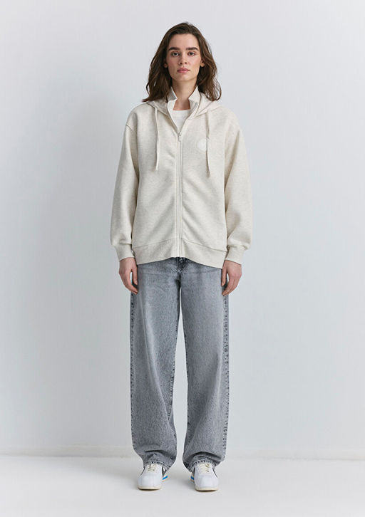 Mavi Patch Logo Fermuarl? Bej Sweatshirt  фото 2