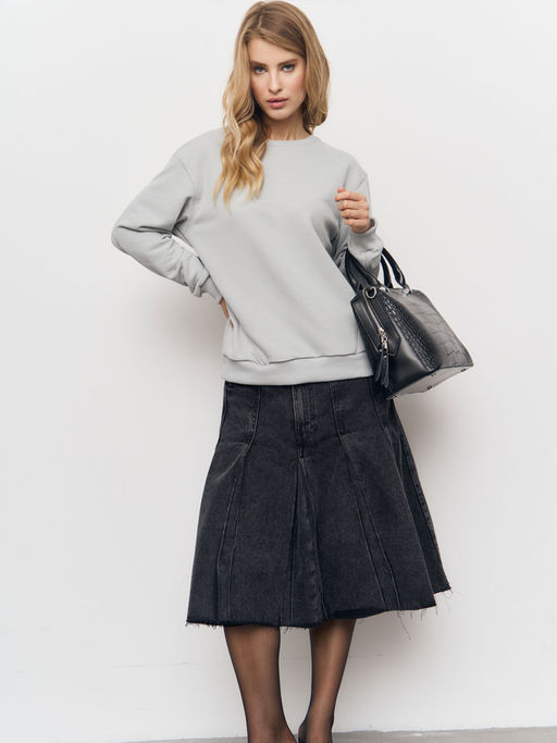 Толстовка женская 24234-477 футер стальной