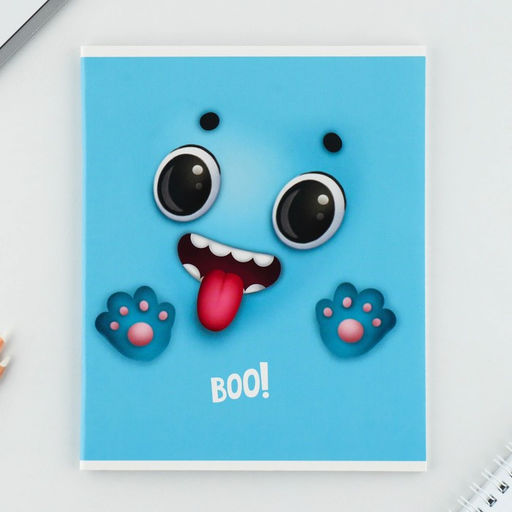 Тетрадь А5, 48 л на скрепке МИКС Boo!, обложка мелованный картон 230 гр., внутренний блок №1, в клетку 80 гр., белизна 96% - Artfox study фото 10