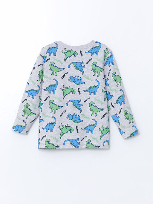 Bisiklet Yaka Dizanor Bask?l? Erkek ?ocuk Pijama Tak?m