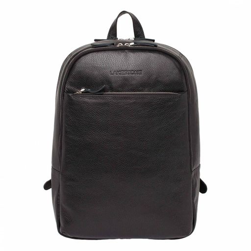 Кожаный мужской рюкзак для ноутбука Faber Grey/Black - Lakestone фото 10