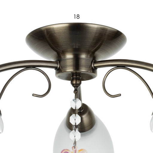 Люстра «Оливия» 3×40 Вт E27 бронза 45×43×20 см