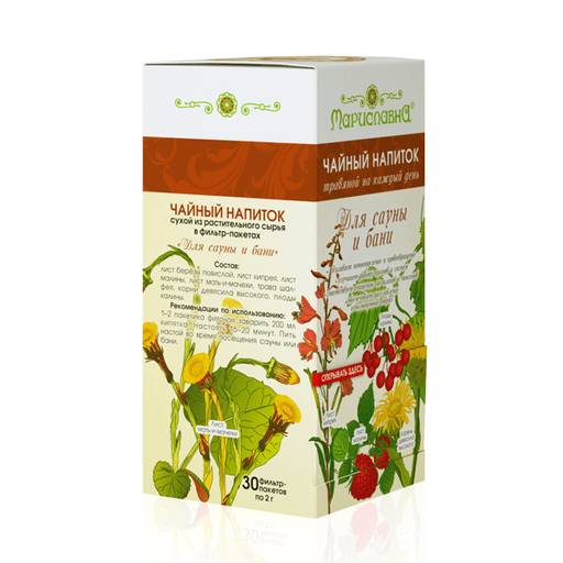 "Для сауны и бани", фиточай в фильтр-пакетах