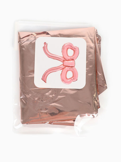 Цена за 2 шт. Воздушный шар фольгированный 22" «Бант», розовое - золото