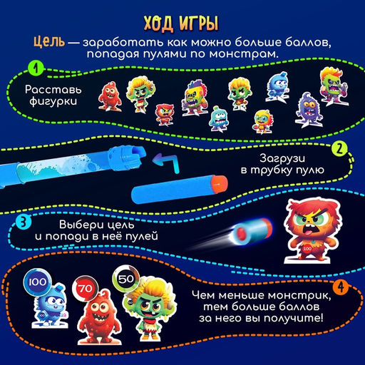 Настольная игра Монстромания, развитие дыхания, 1 игрок, 4+ - Лас играс kids фото 3
