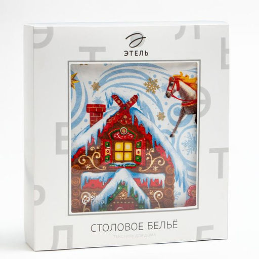 Скатерть новогодняя Этель Новогодняя сказка 150х220см +/-3см с ГМВО, хл100%  фото 7