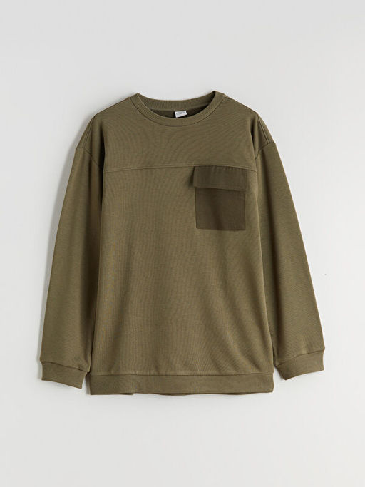 Bisiklet Yaka Erkek ?ocuk Sweatshirt