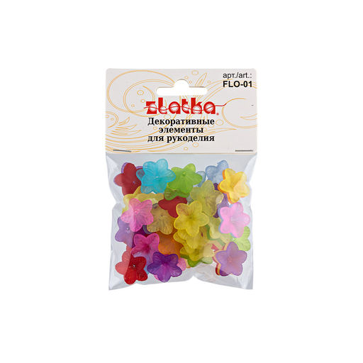 Zlatka Декоративные элементы FLO-01 цветок 10 х 25 г №01 цветы ассорти  фото 3