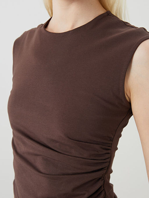 Bisiklet Yaka B?zg?l? Bluz